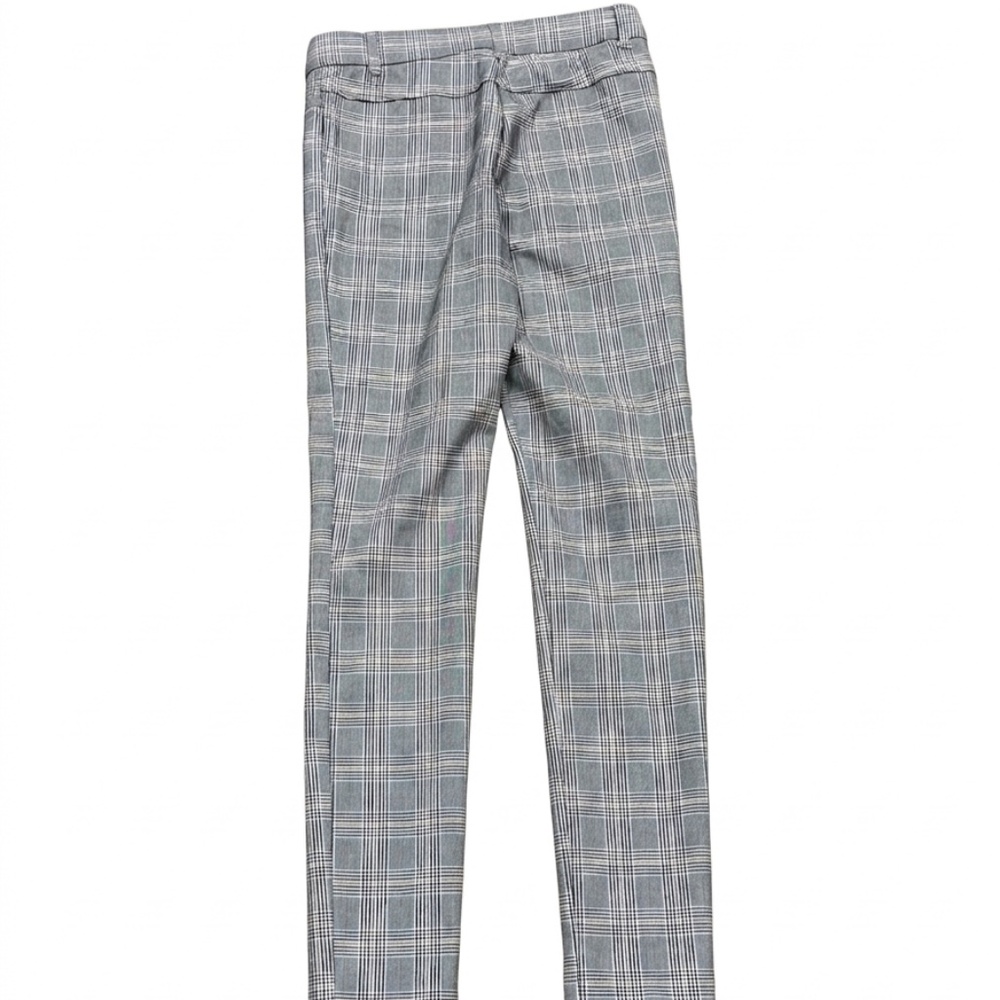 Zara High-Rise Glen Plaid Skinny Trousers